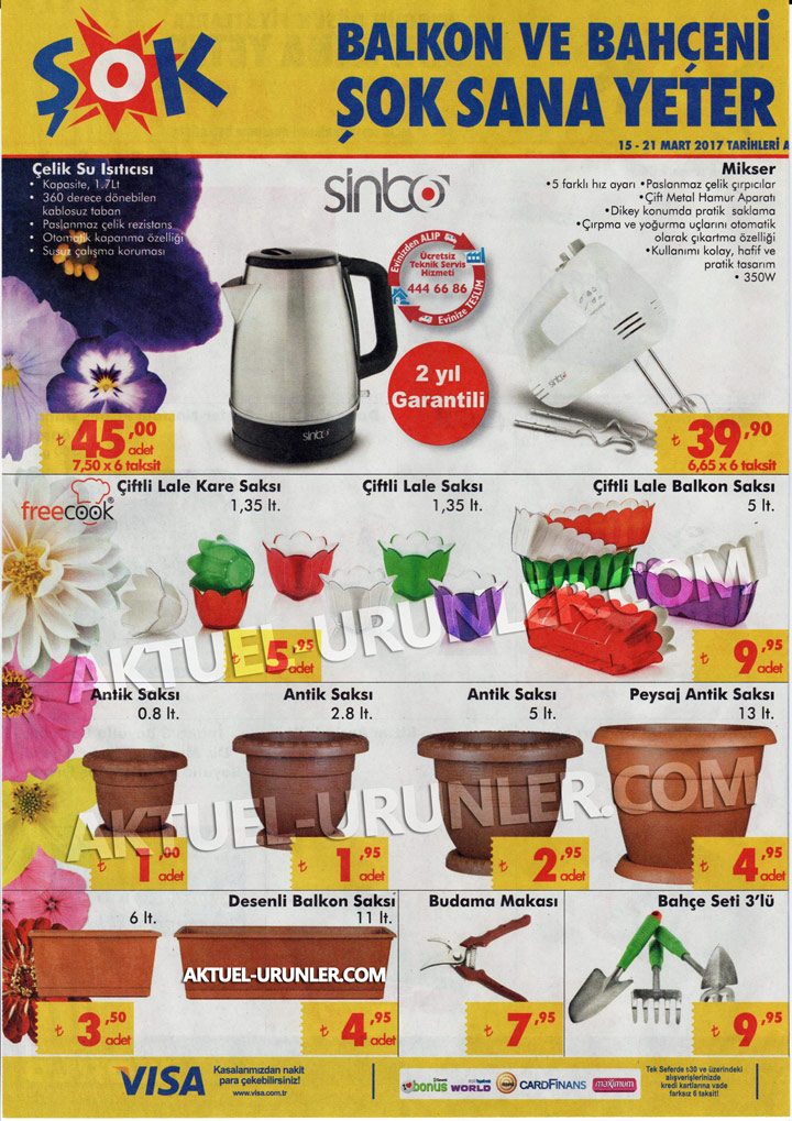 ŞOK 15 Mart Aktüel Kataloğu – Balkon Ürünleri