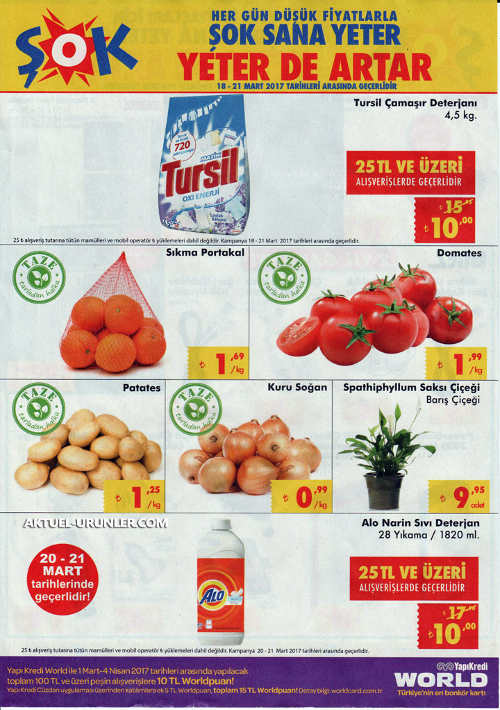ŞOK 18 Mart 2017 Aktüel Ürünler Hafta Sonu