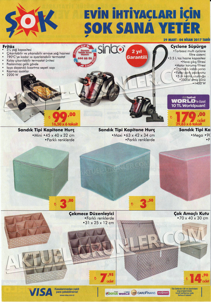 ŞOK 29 Mart 2017 Aktüel Kataloğu – Yeter De Artar