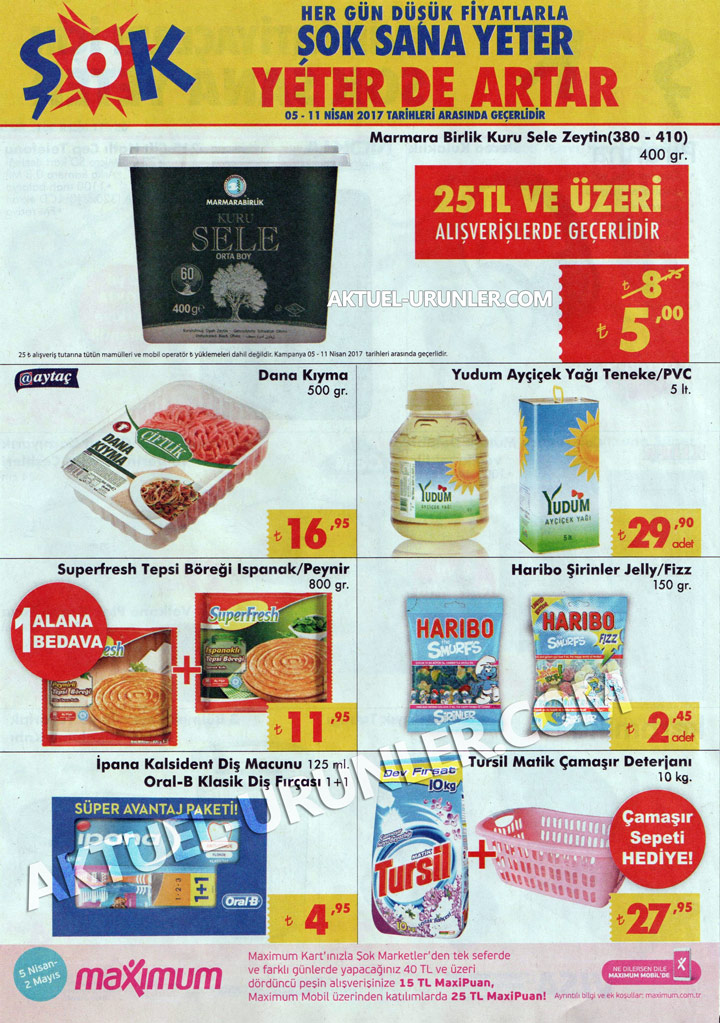 ŞOK Aktüel 5 Nisan 2017 Çarşamba İndirimleri