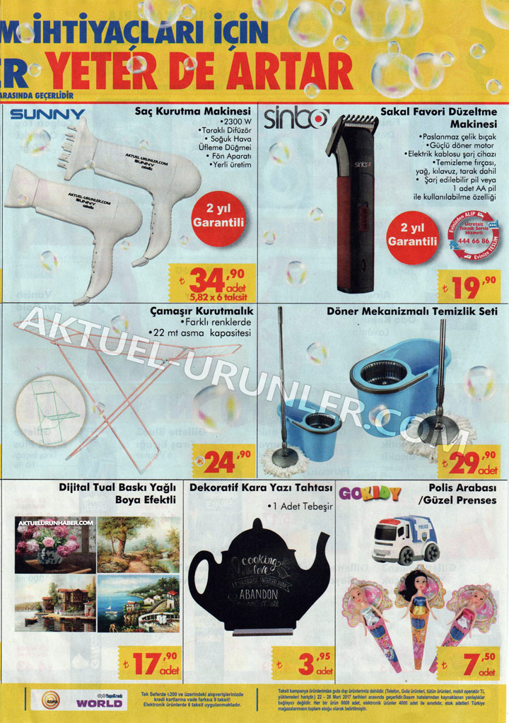 Şok 22 Mart Aktüel Ürünleri – Şok Sana Yeter