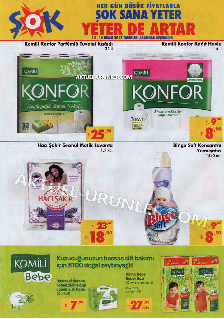 ŞOK 12 Nisan Aktüel Temizlik Fırsatları