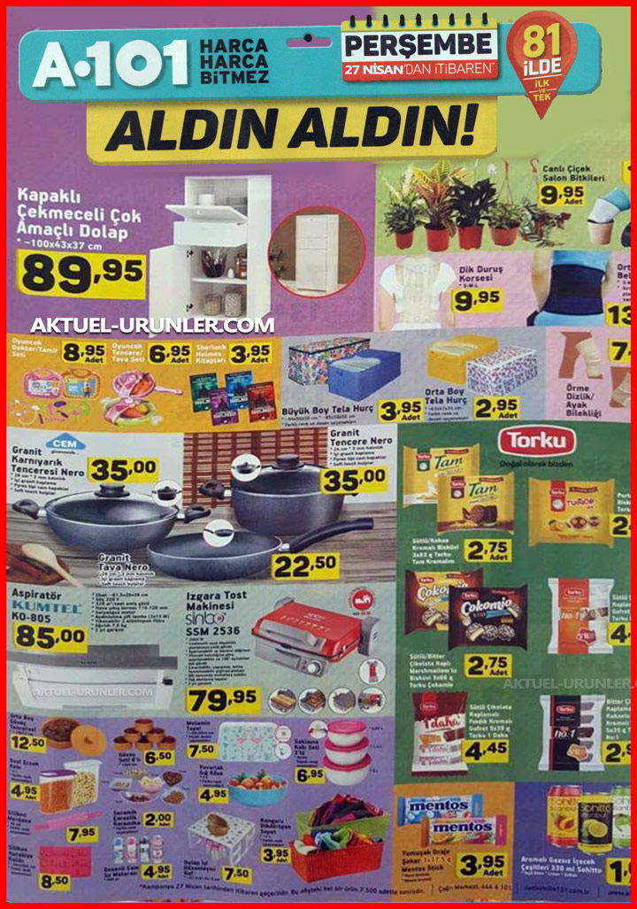 A101 27 Nisan Aktüel Ürünleri Bu Hafta Fırsatları