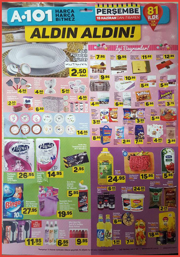 A101 15 Haziran İtibari ile Gelecek Aktüel Ürünleri