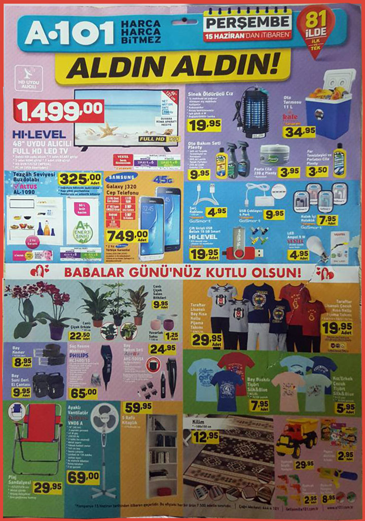 A101 15 Haziran Aktüel Ürünleri Babalar Günü Özel