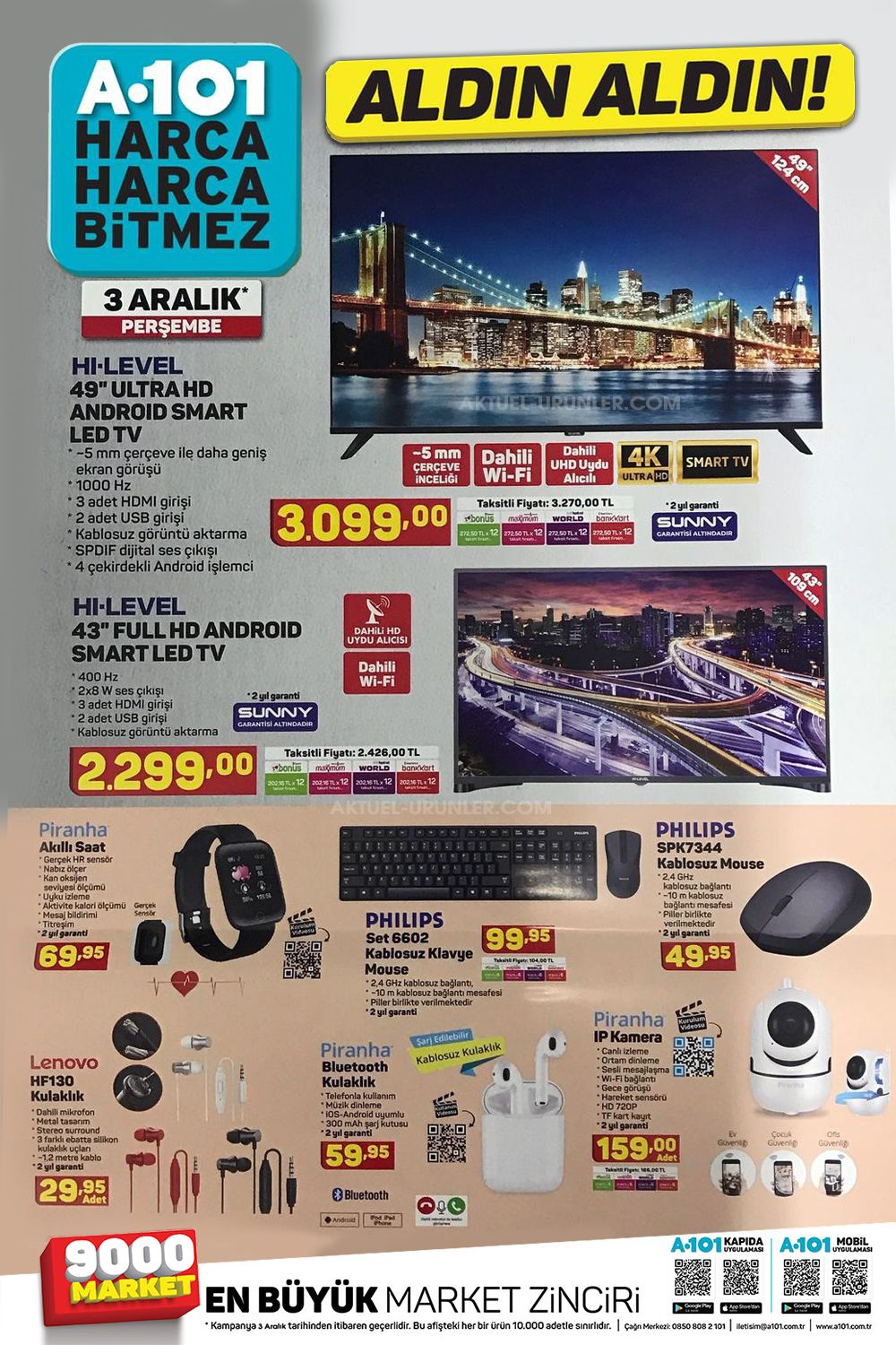 A101 3 ARALIK 2020 AKTÜEL ÜRÜNLER KATALOĞU ORİJİNAL KAMPANYA GÖRSELİ