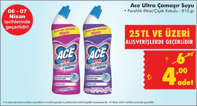 Ace ultra çamaşır suyu