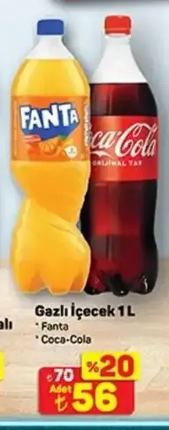 Fanta / Coca-Cola Gazlı İçecek Çeşitleri 1 L