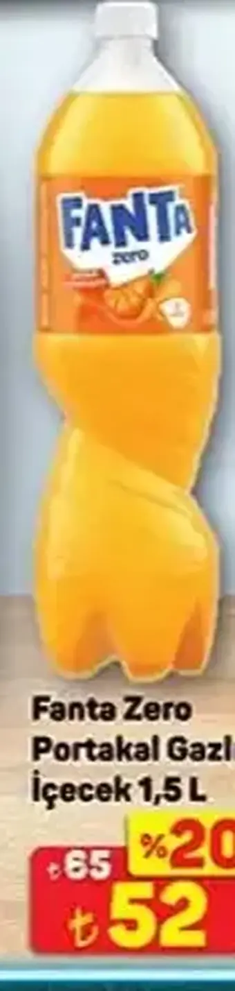 Fanta Zero Portakal Gazlı İçecek 1,5 L