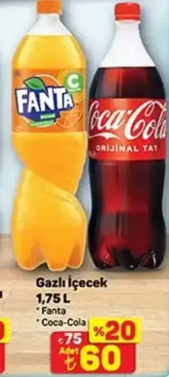 Fanta / Coca-Cola Gazlı İçecek Çeşitleri 1,75 L
