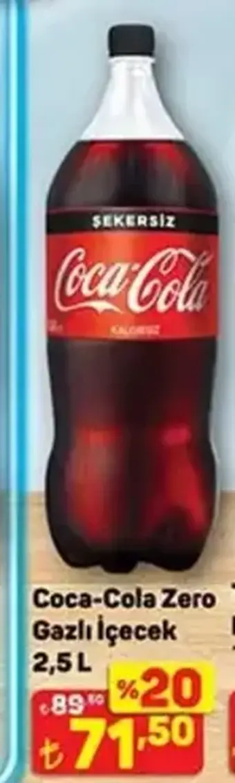 Coca-Cola Zero Gazlı İçecek 2,5 L
