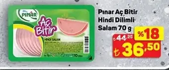 Pınar Aç Bitir Hindi Dilimli Salam 70 g