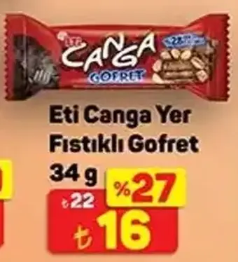 Eti Canga Yer Fıstıklı Gofret 34 g