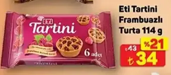 Eti Tartini Frambuazlı Turta 114 g