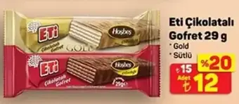 Eti Çikolatalı Gofret Çeşitleri 29 g