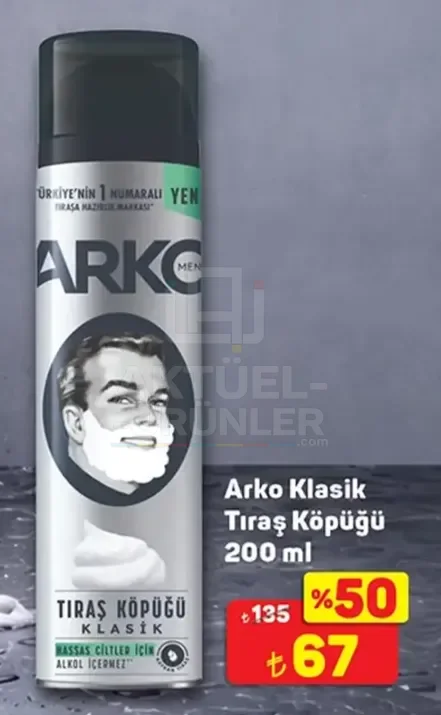 Arko Klasik Tıraş Köpüğü 200 ml