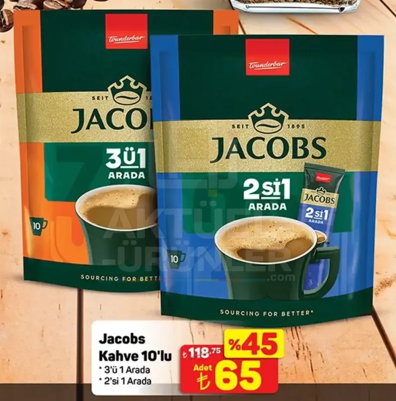 Jacobs Hazır Kahve 10'lu Paket Çeşitleri