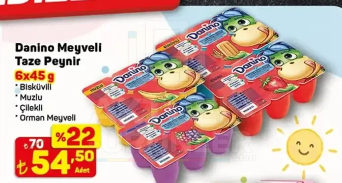 Danino Meyveli Taze Peynir Çeşitleri 6x45 g