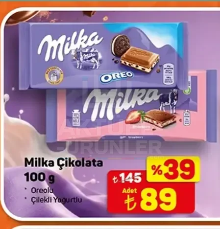 Milka Çikolata Çeşitleri 100 g