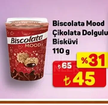 Biscolata Mood Çikolata Dolgulu Bisküvi 110 g