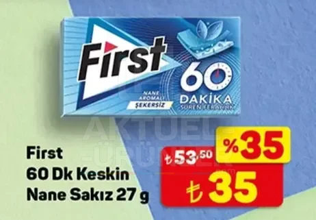 First 60 Dk Keskin Nane Sakız 27 g