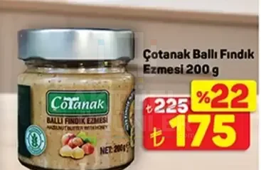 Çotanak Ballı Fındık Ezmesi 200 g