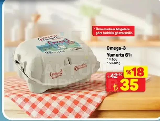 Omega-3 Yumurta 6'lı M Boy