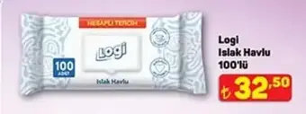 Logi Islak Havlu 100'lü