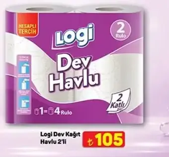 Logi Dev Havlu 2'li (1=4 Rulo)