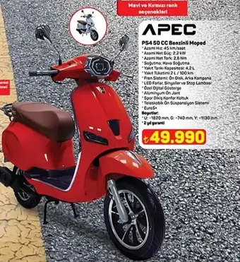 APEC PS4 50 CC Benzinli Moped