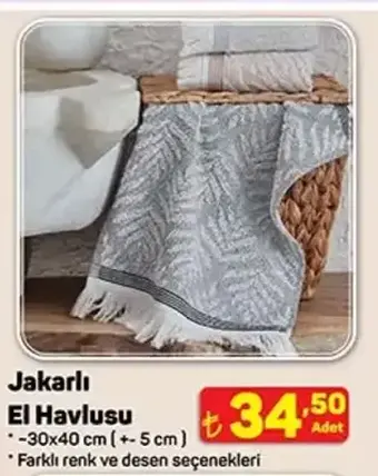 JUNO Jakarlı El Havlusu (30x40 cm)