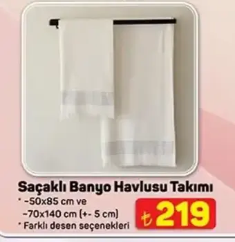 Saçaklı Banyo Havlusu Takımı (50x85 cm + 70x140 cm)