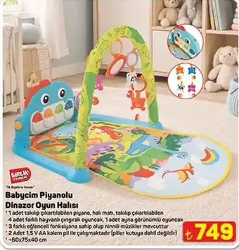 Babycim Piyanolu Dinazor Oyun Halısı