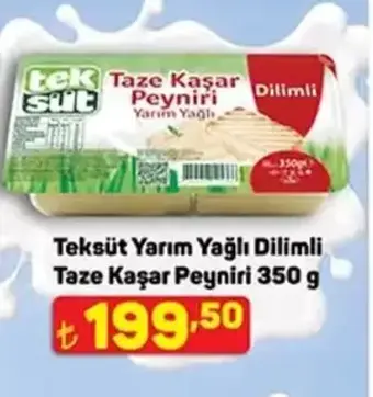 Teksüt Yarım Yağlı Dilimli Taze Kaşar Peyniri 350 g