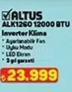 Altus ALK1260 12000 BTU Inverter Klima