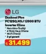 LG Dualcool Plus PC12SQ.NSJ 12000 BTU Inverter Klima