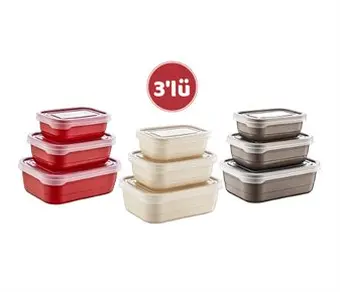 Saklama Kabı Seti ~ 410 ~ 710 ~ 1100ml