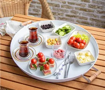 KULPLU METAL TEPSİ ~51 cm