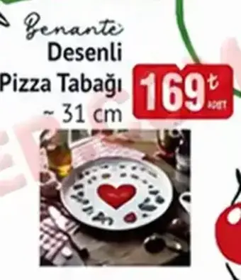Benante Desenli Pizza Tabağı 31 cm