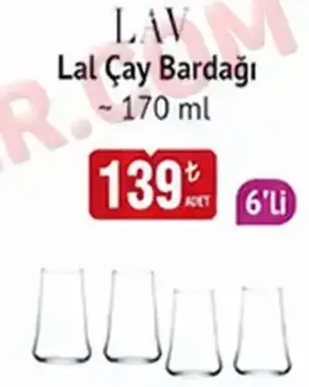 LAV Lal Çay Bardağı 170 ml 6'lı