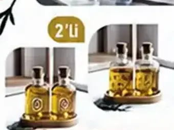RAKLE Ahşap Tablalı Yağlık 200 cc 2'li