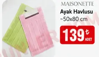 Maisonette Ayak Havlusu 50x80 cm