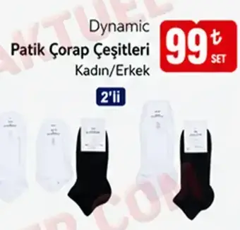 Dynamic Kadın Erkek Patik Çorap Çeşitleri 2'li