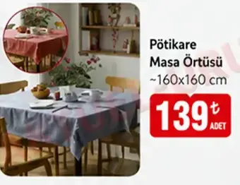 Pötikare Masa Örtüsü 160x160 cm