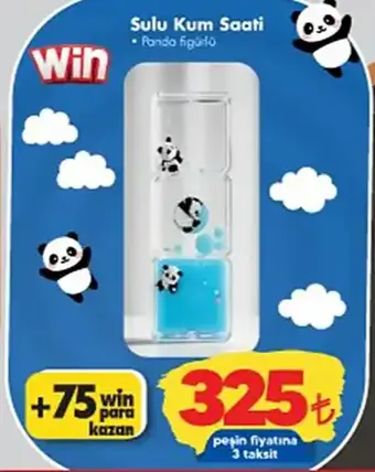Sulu Kum Saati Panda Figürlü