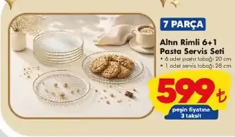Altın Rimli 6+1 Pasta Servis Seti 7 Parça