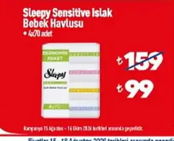 Sleepy Sensitive Islak Bebek Havlusu 4x70 Adet