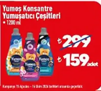 Yumoş Konsantre Yumuşatıcı Çeşitleri 1200 ml