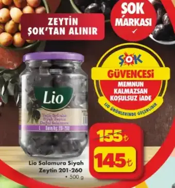 Lio Salamura Siyah Zeytin 201-260 500 g