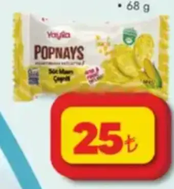 Yayla Popnays Süt Mısır Çeşnili Pirinç Patlağı 68 g